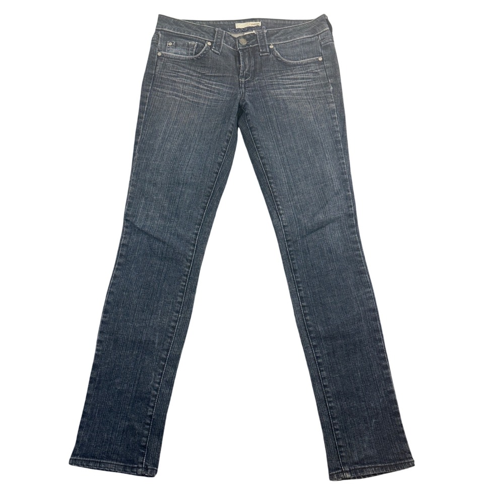Refuge Womens Low Rise Slim Straight Leg Dark Wash Denim Jeans Size 5 P1035